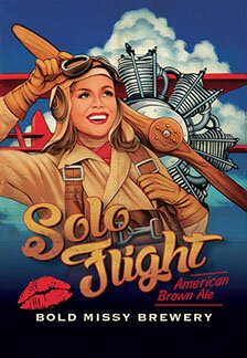 Solo Flight American Brown Ale Poster Solo Flight American Brown Ale Poster